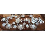 A Royal Albert Country Roses part dinner service, to include 7 dinner plates, 7 side plates, 6
