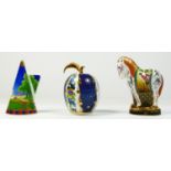 Three Royal Worcester candle snuffers, to include Zodiac Chinese Year Of The Horse, 8cm x 9cm,