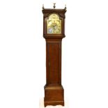 A late 19th century oak longcase clock, the brass dial with Roman numerals, inscribed James Smyth