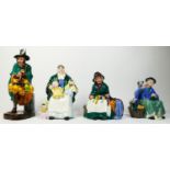 Four Royal Doulton figures, to include Tuppence A Bag, stamped HN 2320, 13cm tall, boxed, Silks