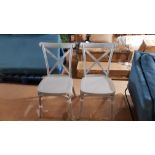 2x Grey Plastic Chair. (90x 47x 43cm Approx)