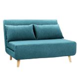 RRP £295. Freya Folding Sofa Bed Peacock. Sofa : (H)80 x (W)122 x (D)92cm. Bed : (H)27.7 x (W)122