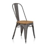 4x Mixed Dining Chair. (1x Missing Leg). To Include Scroll Back Dining & Brooklyn Metal/Oak.