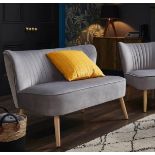 RRP £145. Cocktail Sofa Grey. (H)71 x (W)110 x (D)68cm