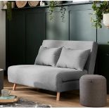 Freya Folding Sofa Bed Grey. Sofa : (H)80 x (W)122 x (D)92cm. Bed : (H)27.7 x (W)122 x (L)188cm. (