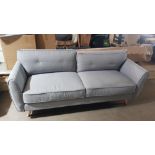 Homebase Large 3 Seater Grey Sofa. Appears New, Unused. RRP Circa £479