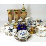 A collection of mid 20th century and later ceramics to include Masons platter, a Royal Albert