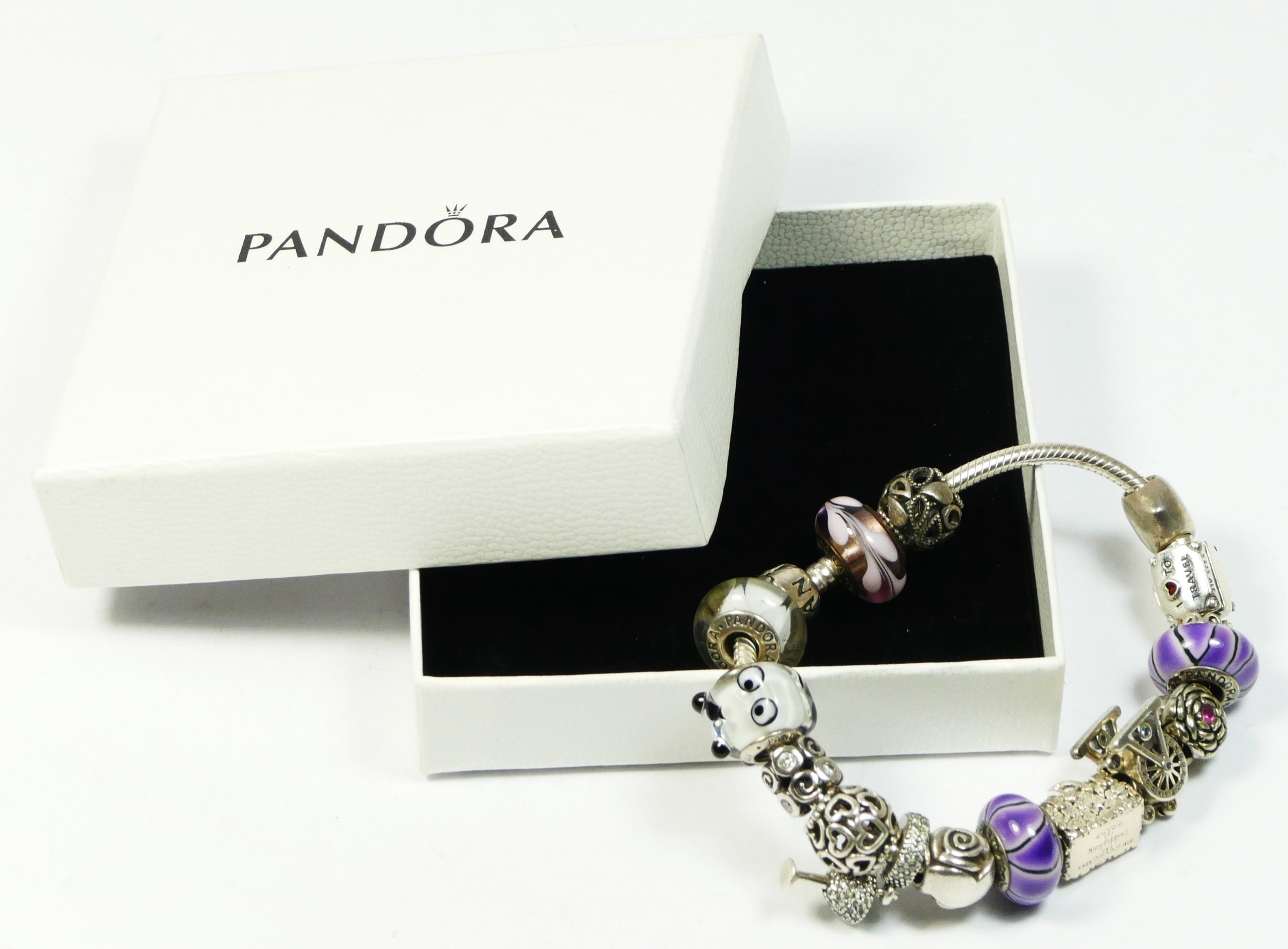 Pandora, a silver charm bracelet, 60gm - Image 2 of 2