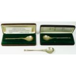 Peter Jackson for Franklin Mint, a silver Christmas spoon, London 1980, Bringing in the Plum