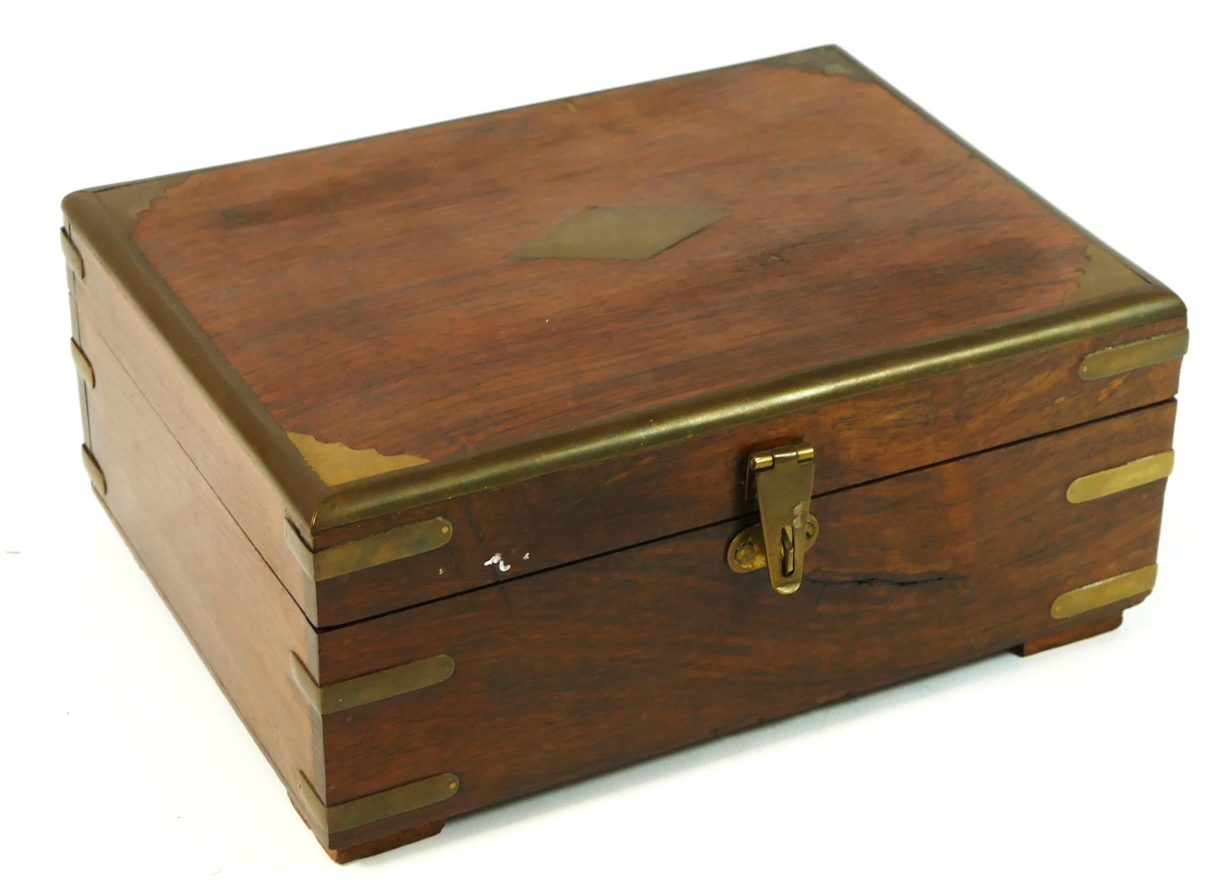An Edwardian mahogany sewing box, hinged lid opening to reveal lift out compartment, with contents - Image 6 of 7