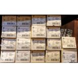 Seventeen boxes of General Electric 1P C6 breakers, boxed, each box contains 12 breakers (204