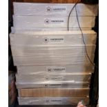 Eighteen sealed packs of Havwoods click together flooring, Acacia character UV oiled, (HW16412),