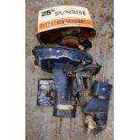 A Swedish Crescent 25S Sunrise out board engine, spares or repair.