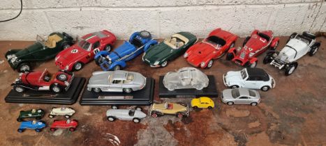 7 x Bburago 1:18 scale model cars and other model cars