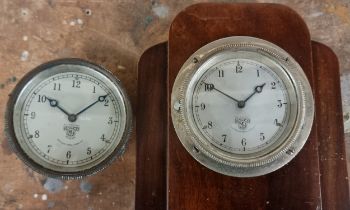A Smiths vintage dash clock, P.132.861 and another P.202.999 (2)