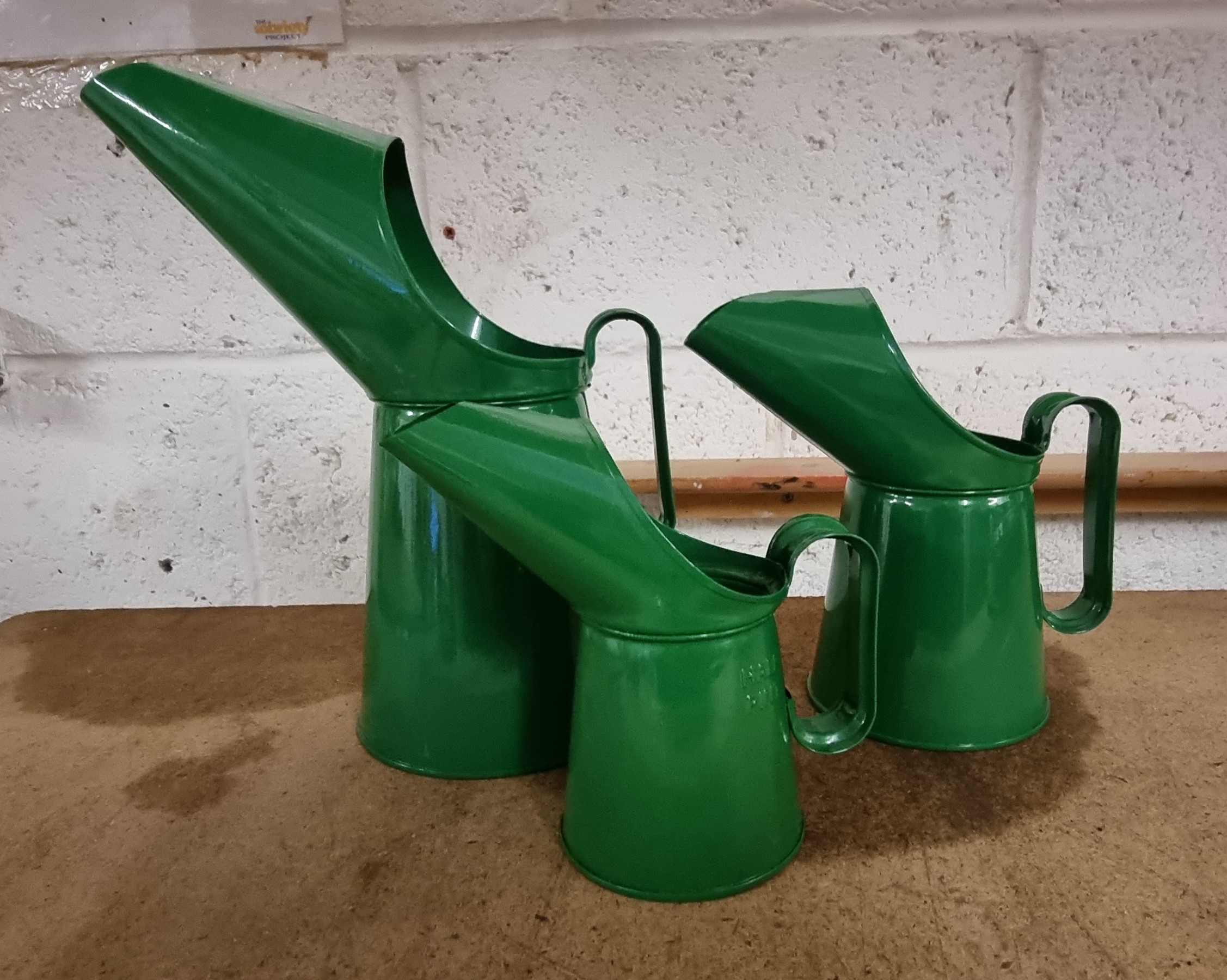 A graduated set of Castrol oil pourers, quart, pint, half pint - Image 2 of 2