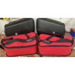 A pair of BMW hard panniers and a pair of Oxford Sovereign soft panniers