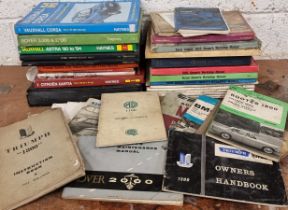 WITHDRAWN FROM AUCTION A collection of motorcar workshop manuals, handbooks and parts books