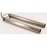 N.O.S., a pair of Vincent Comet/twin stainless steel front inner spring cases, 28.5cm overall