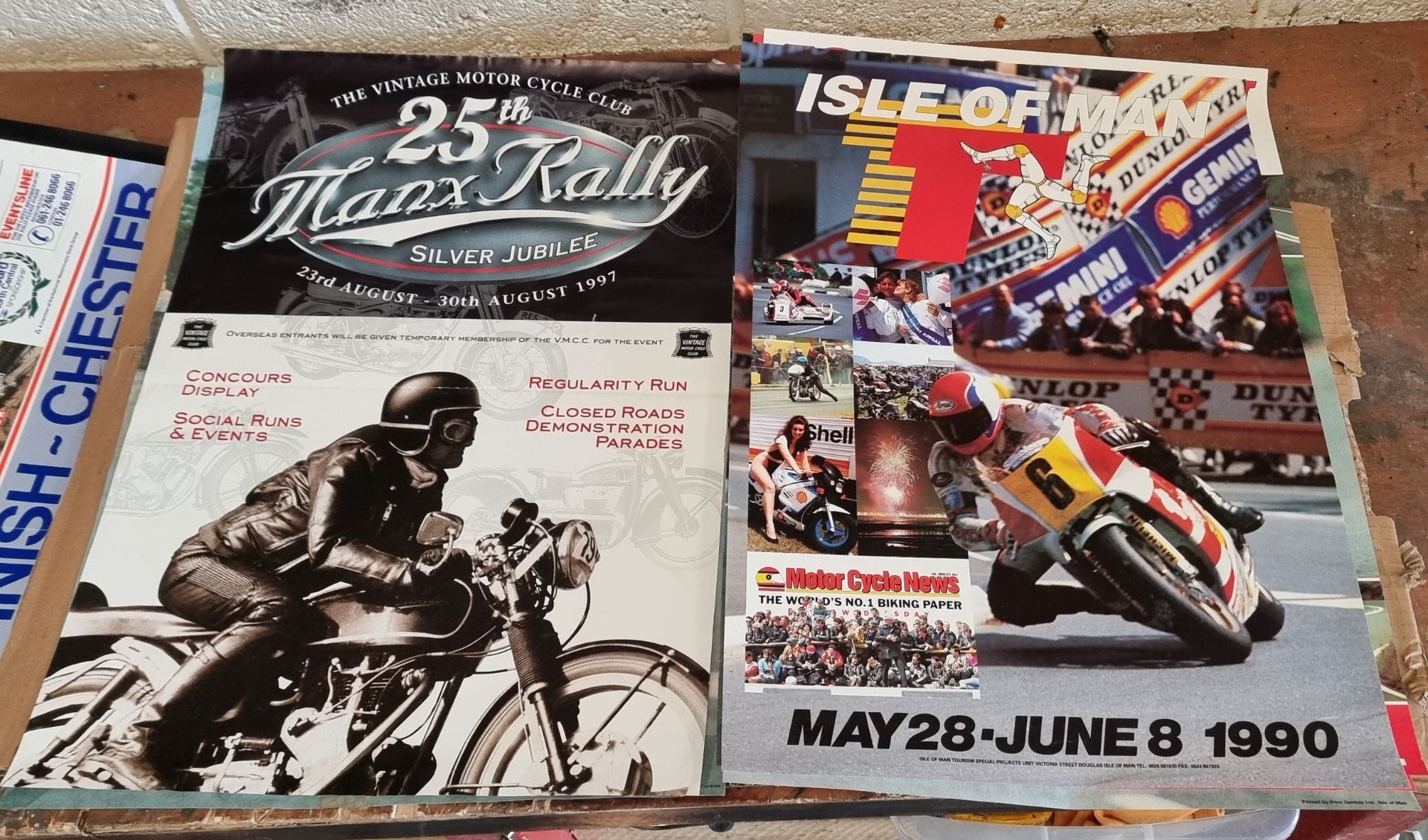 Posters: Seven Isle of Man motorcycle posters, TT, Southern 100, c1988-97, a Lombard RAC poster - Image 3 of 5