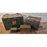 A WD metal tin, embossed Part No 39761, H & L, 1951, 8 x 5 x 5 cm, a wooden Tele Set box and two