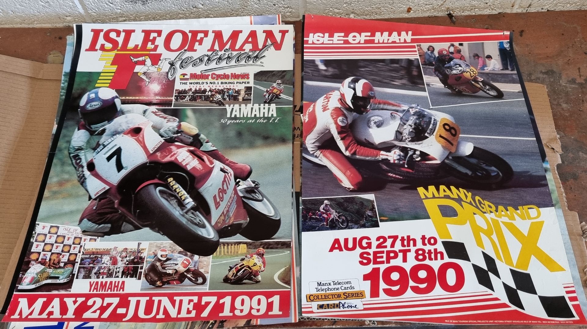 Posters: Seven Isle of Man motorcycle posters, TT, Southern 100, c1988-97, a Lombard RAC poster - Image 2 of 5