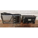 An HMV Smiths Radiomobile 4220 car radio and amplifier, as fitted to a Rover P4.