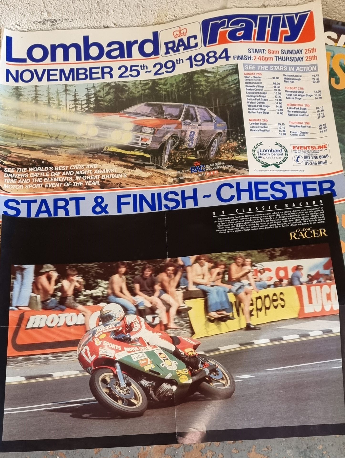 Posters: Seven Isle of Man motorcycle posters, TT, Southern 100, c1988-97, a Lombard RAC poster - Image 5 of 5