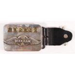 Of Morgan +8 interest; a handmade silver and unhallmarked gold belt buckle, Birmingham 2002,