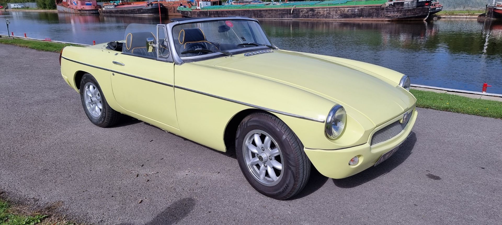 1975 MG B Roadster, 1798cc. Registration number NMT 453R. Chassis number GHN5-42103G. Engine number