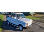 1992 Fiat 126 BIS Bosmal recreation cabrio, 704cc. Registration number J865 WTW. Chassis number