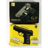 A MMS G.9 air pistol, spring powered, original box, together with a Paifa P.0621 Super Air Gin,