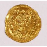 Byzantine, Justinian I (527-565), gold Tremissis, 1.5gm