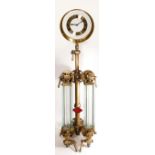 A working level water valve/gauge, by Dewrance of London, brass, modified to have internal lighting,