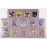 Fourteen Nintendo Game Boy Games, loose, to include Taz Maina (with manual), Batman (with manual),