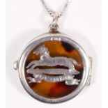 Of West Yorkshire Regiment interest; a WWI sweetheart silver and tortoiseshell locket, London