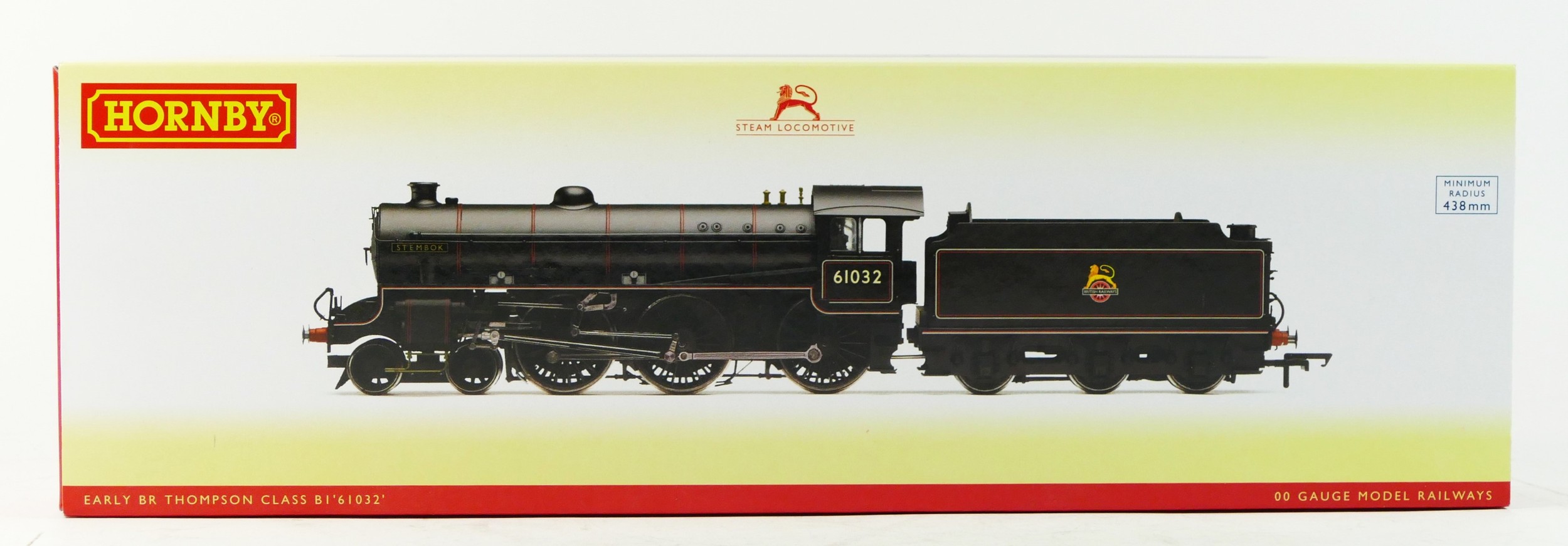 A Hornby OO gauge locomotive with tender (R3451), to include a BR Thompson class BI ‘61032’ loco