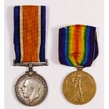 WWI pair, Victory and War, awarded to 88381 Pte W.H. Wallace, R.A.M.C.