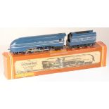 A OO gauge Hornby 4-6-2 Steamlined Express "Coronation" loco and tender, in blue LMS livery,