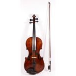 A Czechoslovakia made violin, internally labelled Stradivarius Cremonensis Faciebat anno 17, with