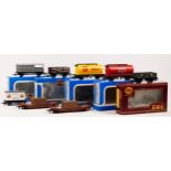 Eight Airfix Railway Systems OO scale wagons, to include B.R. 20-ton Guards Van, boxed, Highley