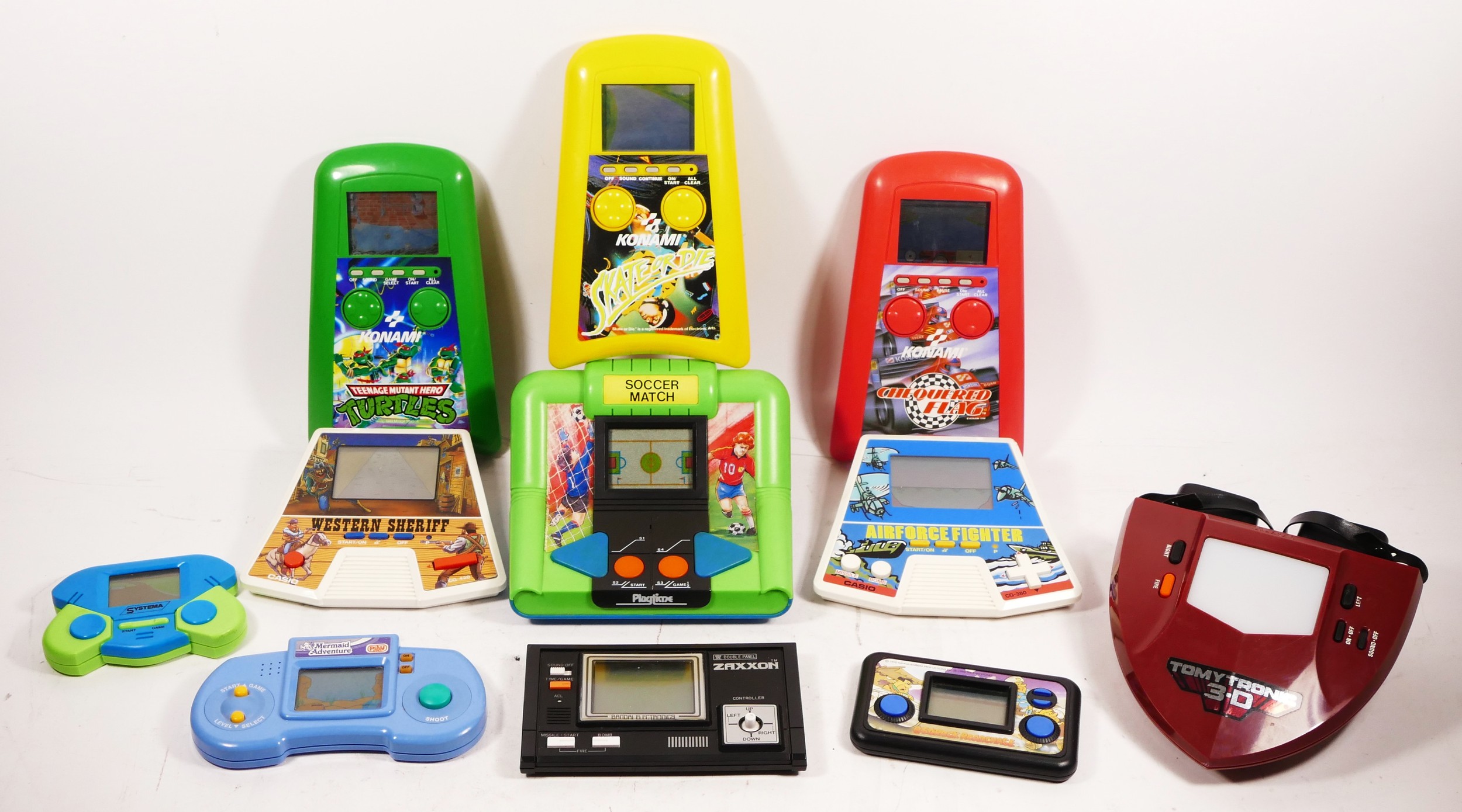 A collection of ten electronic handheld games, to include Airforce Fighter, by Casio, Western