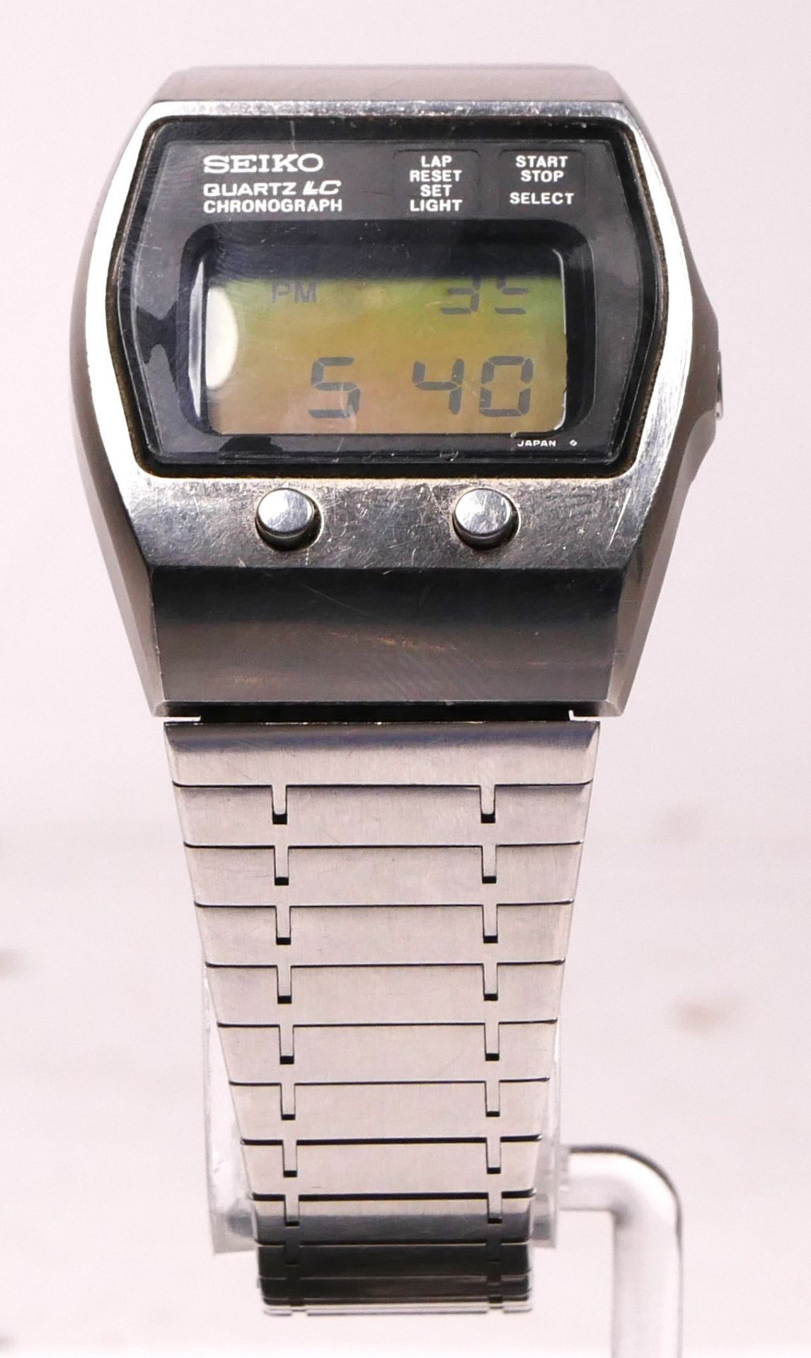 Seiko Quartz LC Chronograph gentleman's stainless steel wristwatch, model no. 0634-5009, the - Image 2 of 4