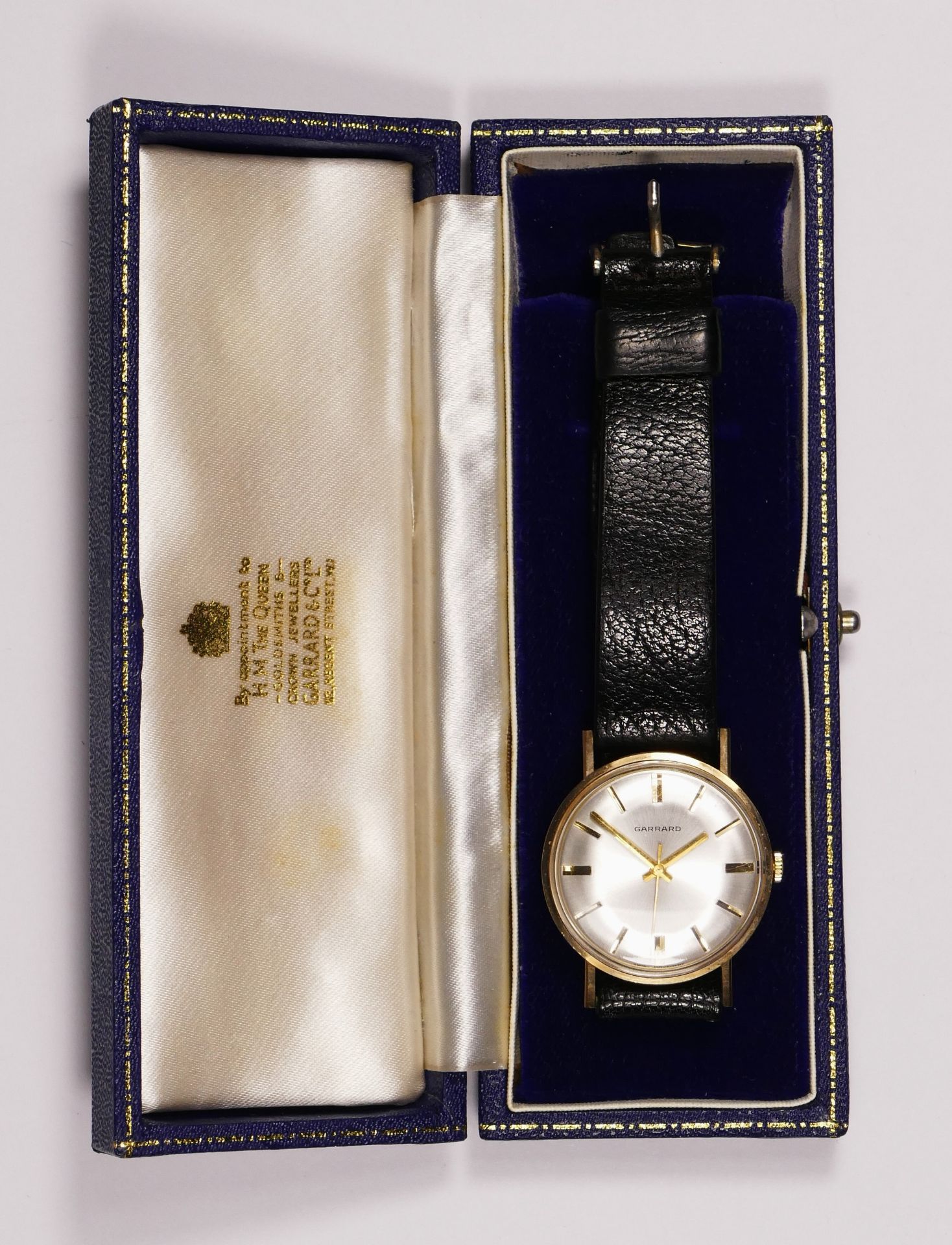 Garrard, a 9ct gold manual wind presentation gentleman's wristwatch, dated 1973, original case. - Image 6 of 6