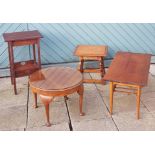 A selection of four mid 20th century and later occasional tables. (4)