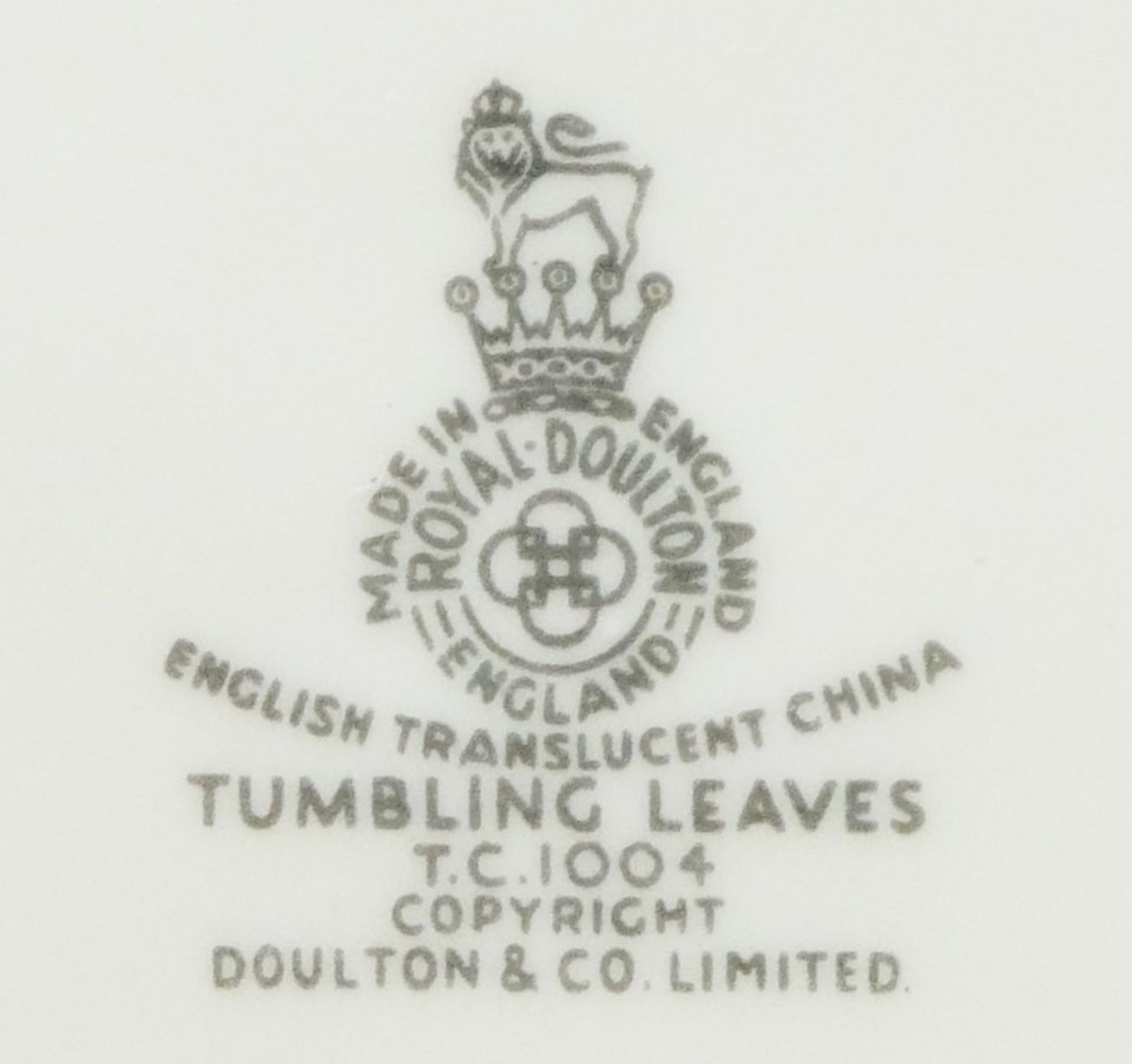 A Royal Doulton dinner service 'Tumbling Leaves' pattern TC 1004, comprising of over fifty pieces, - Image 2 of 2