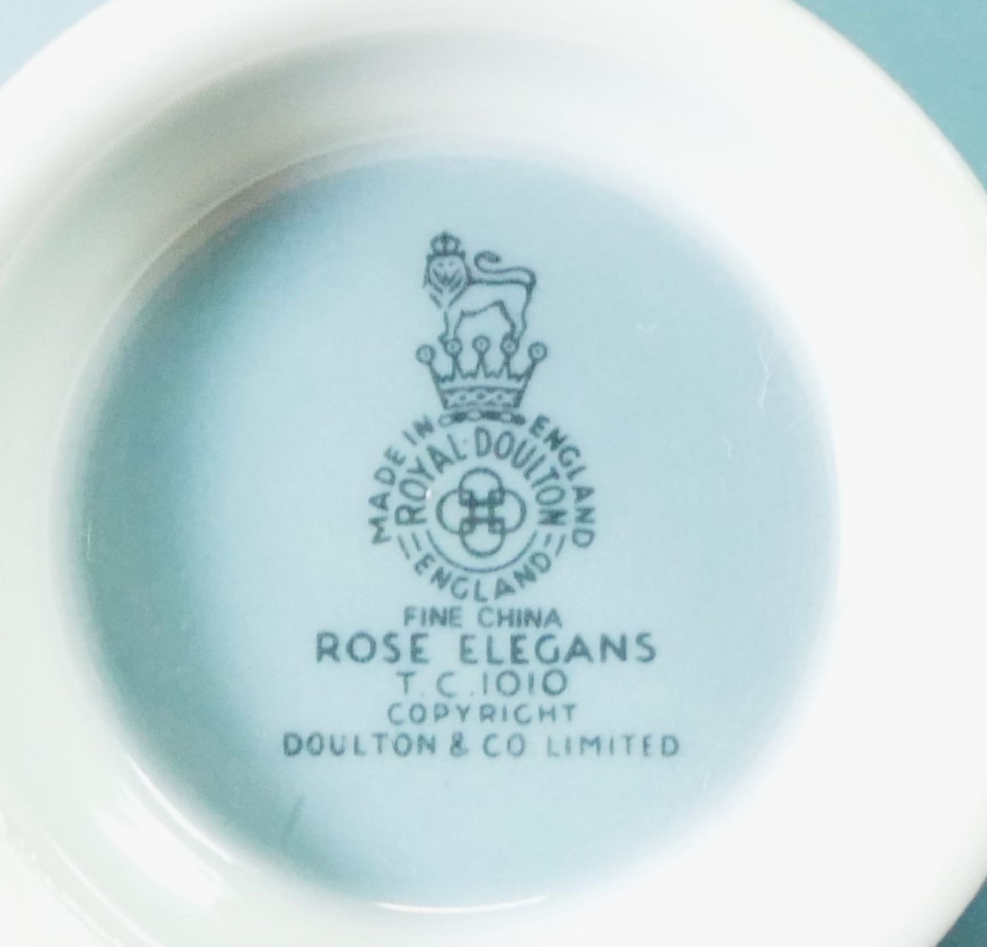 A Royal Doulton tea/dinner service, six place setting 'Rose Elegans' pattern number T.C 1010. (2) - Image 2 of 2