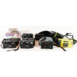 Eight compact cameras, to include a Hanimex IC500, a Pentax PC35 AFm, a Minolta Riva Zoom AF5, a