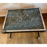 A 1970s Rank Industries of Leeds fibre optic occasional table, the chromed edge glass top having