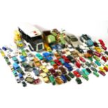 A large collection of playworn diecast models, makers to include - Corgi, Dinky, and Matchbox,